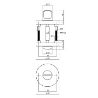 Intersteel WC-Rosette ø49x7 mm mattschwarz