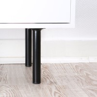 Möbelfuss Tischbein Sofafuss Weiß Silber oder Schwarz Rund ø 30mm 100mm - 700mm
