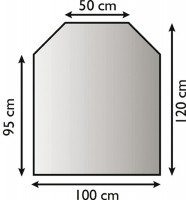 Metallbodenplatte Funkenschutzplatte 3 verschiedene Designs 100cm x 120cm