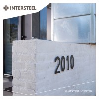 Intersteel Hausnummer 0 150 mm Edelstahl/Schwarz matt