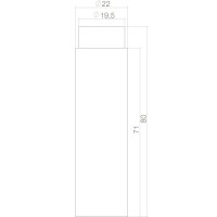 Intersteel Türstopper ø22 x 80 mm Wandmontage Schwarz