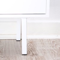 Möbelfuss Tischbein Weiß Silber oder Schwarz Eckig 25mm x 25mm 100mm - 700mm