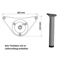 Montageplatte inklusive Schrauben Tischbein-Befestigungsplatte Tischfussplatte Ø60mm