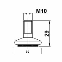Höhenverstellung Möbelfüße LEG Regulierungsschraube M10 Gewinde 20mm Erhöhung