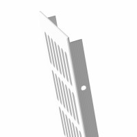 100mm breites Lüftungsgitter Weiß RAL9016 Aluminium Stegblech Heizungsabdeckung Türgitter