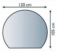 Glasbodenplatte 6mm dick 120cm x 105cm, glasklar