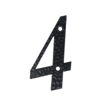 Hausnummern 0-9 Buchstaben A-H schwarz Hausziffern Wandnummern schmiedeeiserne Optik