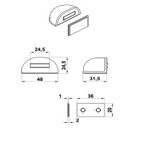 Bodentürstopper Türfeststeller in Braun oder Weiß Feststeller Türmagnet Bodenmagnet Magnet