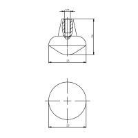 Intersteel Möbelknopf ø25 mm Schwarz