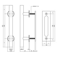 Holz-Schiebetür Weiß Komplett-Set DIY Beschlagsset Schiebetürsystem Türgriff