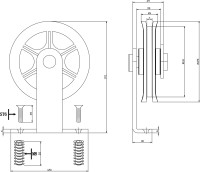 Intersteel 2-teiliges Laufrollen-Set Wheel Top 170 mm Schwarz
