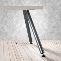 Tischgestell Tischstütze Tischbein Möbelfuss Schreibtisch Edelstahl Optik 710mm