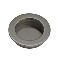 Runde Einlassmuschel aus Metall ø 50mm Ausführung Edelstahl Optik Küchengriff