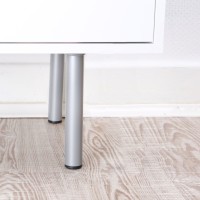 Möbelfuss Tischbein Sofafuss Weiß Silber oder Schwarz Rund ø 30mm 100mm - 700mm