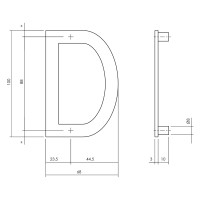 Intersteel Hausbuchstabe D 100 mm mattschwarz