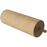 Runder Holz-Möbelfuß Holzstempel massiv Buchenholz Ø 50mm Möbelbein Holzfuß Schrankstütze